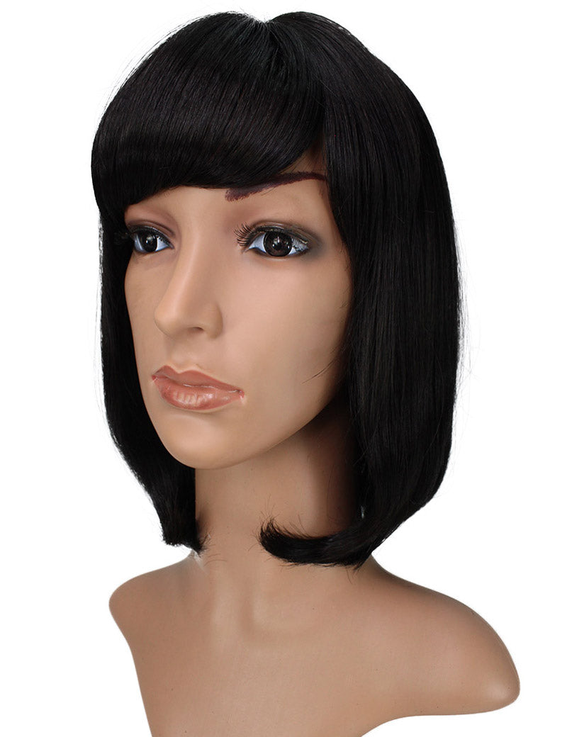 耐熱商品 | ミディアムウィッグ | 手触りのいいストレート+毛先の内巻きでキュートに | ウィッグネット付き W-546