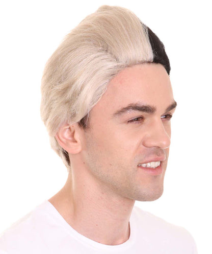 ハロウィンパーティープレミアムメンズ H-4809 メロヴィン ブロンド＆ブラックウィッグ ユーロビジョンソングコンテスト2018