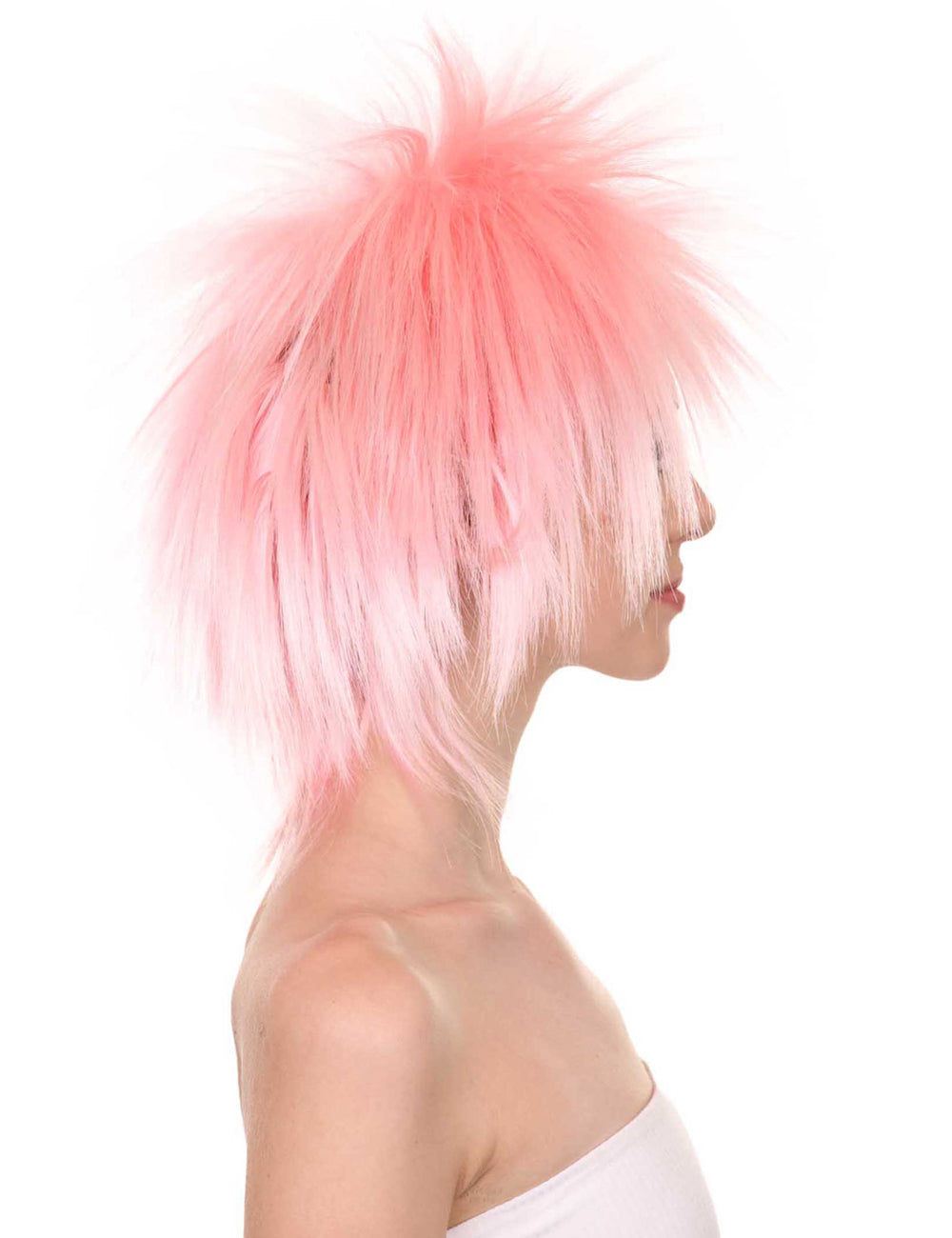 Wigs2you ハロウィンパーティープレミアムレディース H-1691 着け心地が良い とても快適 ファンキーパンク ライトピンクウィッグ