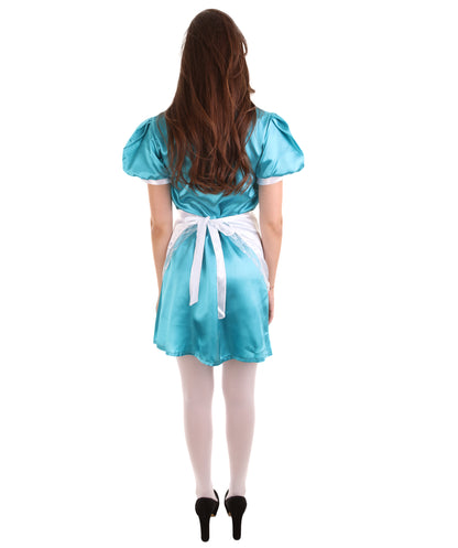 大人用女性の JCO-328_19 フレンチエプロンメイド制服 アクアブルー コスプレコスチューム