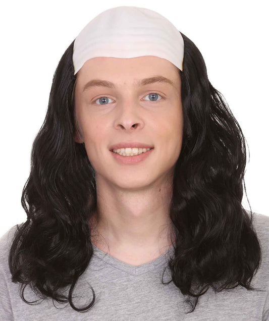 Wigs2you ハロウィンパーティープレミアムメンズ H-2128 ベン・フランクリン バルドロングブラックウィッグ 自然な見た目 完璧なウィッグの選び方