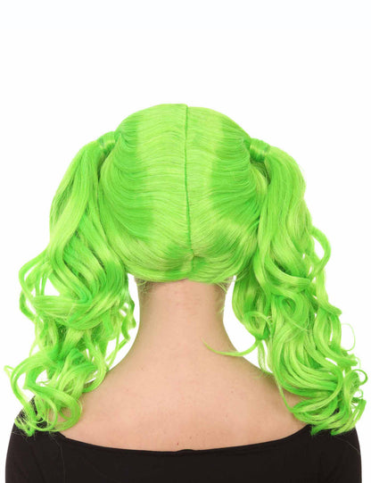 Wigs2you ハロウィンパーティー プレミアム レディース H-740 ドリー ピグテール ウィッグ ライムカラー