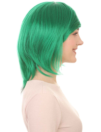 Wigs2you ハロウィン パーティー プレミアム H-1424 簡単に着用でき 快適なフィット感の女性ショート ダークグリーンウィッグ