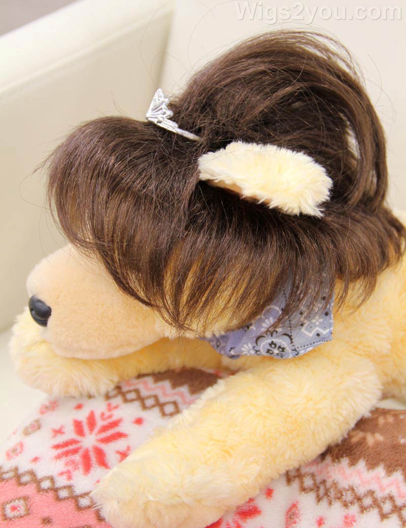 ペットウィッグ P-032 ダーキーブロンド かわいい変身のためのおしゃれなペットウィッグ