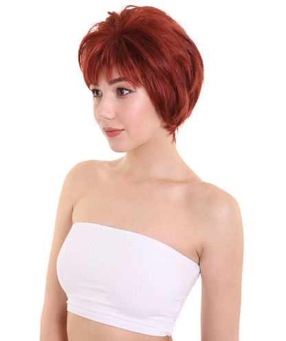 ハロウィンパーティ プレミアムレディース H-5085 ショートマッシュルーム レッドウィッグ