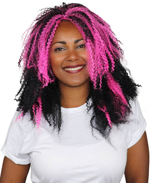 Wigs2you ハロウィンパーティープレミアムレディース H-1863 華やかに見えるヴァンパイア ブラック＆ピンクウィッグ