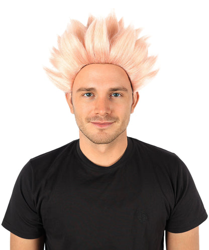 Wigs2you H-7090  大人用 アニメ風 ショート レイヤード スパイキー フルウィッグ ブラック コーラルストライプ 合成繊維 ハロウィン、カーニバル、パーティーに