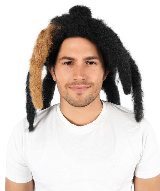 Wigs2you  H-7063 大人用 ユニセックス 肩までの長さ ブラック＆ブラウン ドレッドヘア フルウィッグ 難燃性合成繊維 ハロウィンやパーティーに