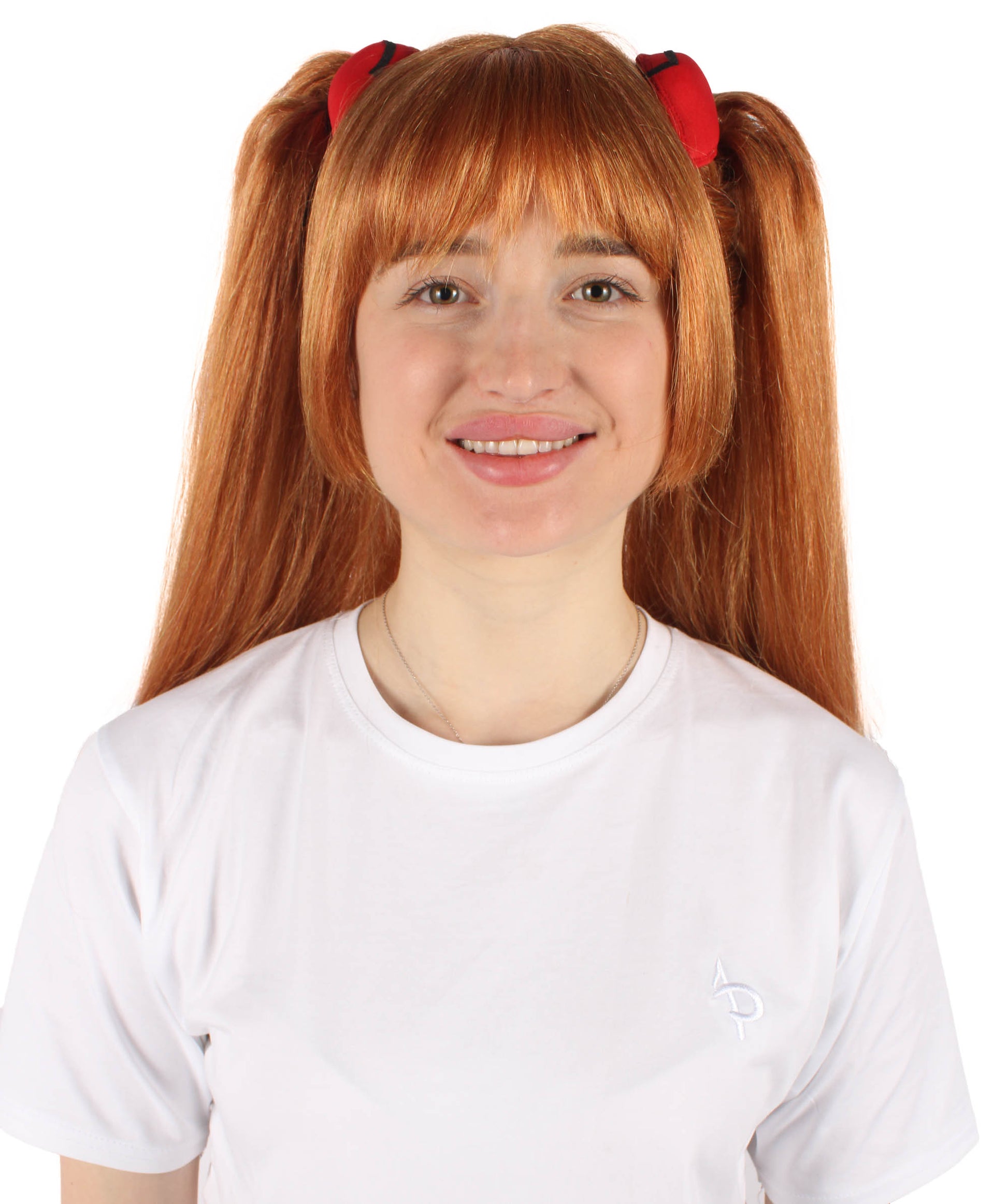 Wigs2you H-6910 大人女性用アニメ主人公ダブルポニーテールブラウンウィッグ｜コスプレに最適｜難燃性合成繊維