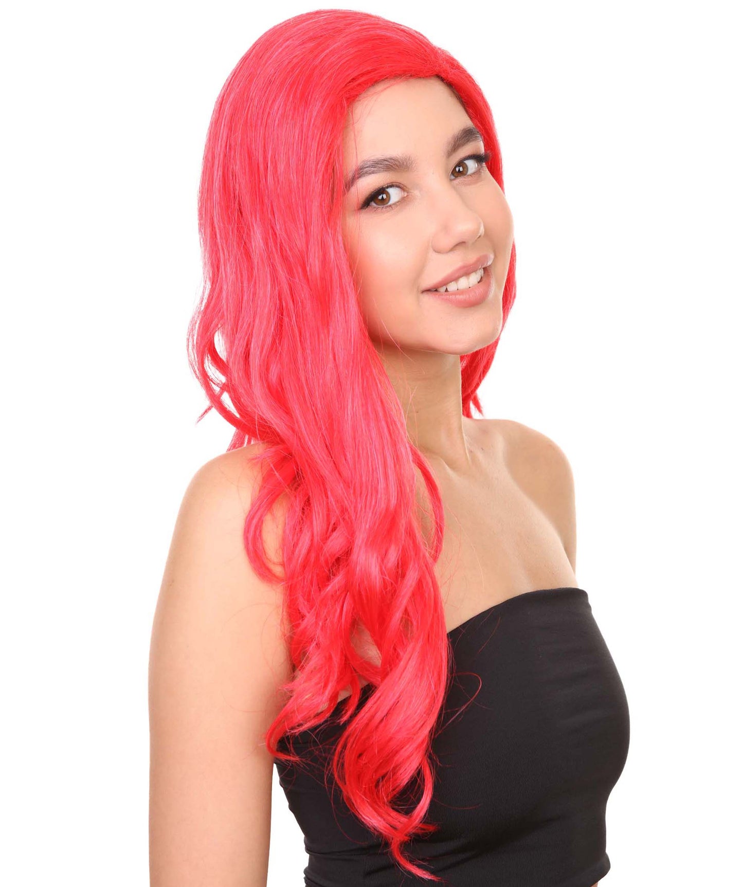 プレミアムハロウィンパーティーレディ H-5419 ロングレングス ハロウィンセクシーアメリカンポップスターウィッグ レッド