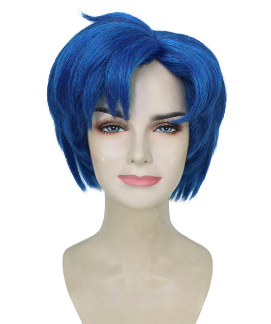 レディース H-5957 日本のアニメ ガーディアン キャラクター ブルー ウィッグ パーティーとコスプレに最適 難燃性合成ファイバー