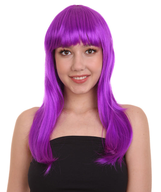 Wigs2you ハロウィン パーティー プレミアム レディース H-1070 とても快適なグラマー グリーン ウィッグ ネオン パープル カラー