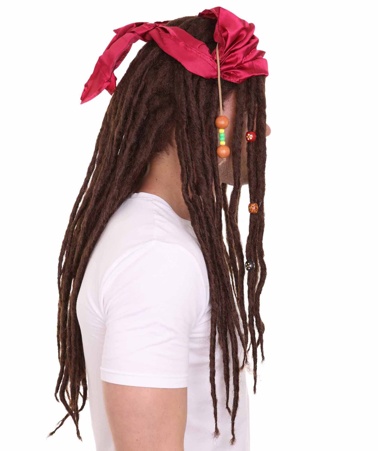 Wigs2you ハロウィンパーティープレミアムメンズ H-1595 着用が簡単 とても快適 ブッカニア三つ編みウィッグ