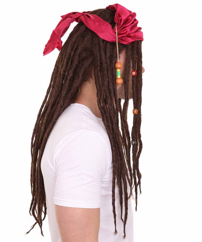 Wigs2you ハロウィンパーティープレミアムメンズ H-1595 着用が簡単 とても快適 ブッカニア三つ編みウィッグ