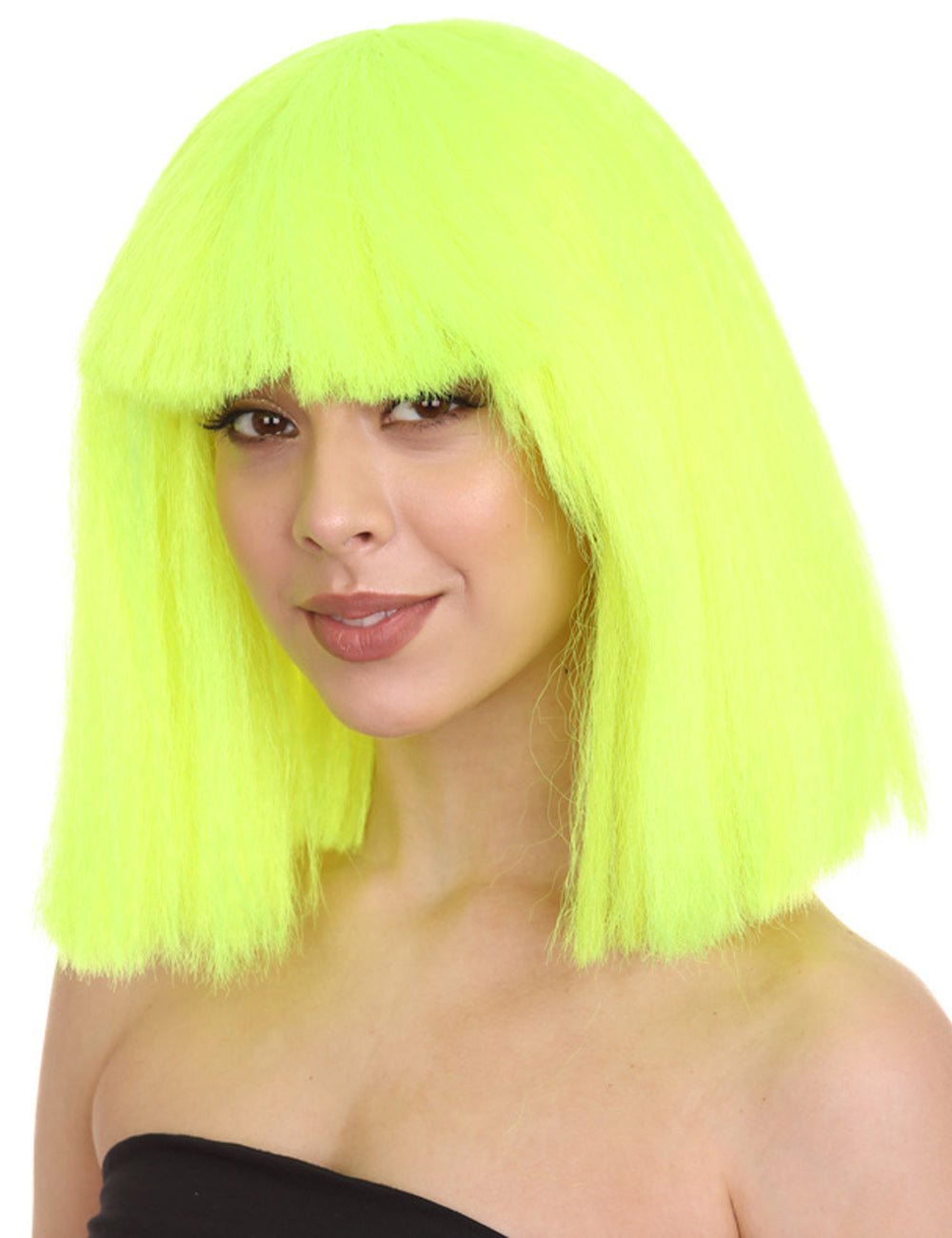 Wigs2you ハロウィンパーティープレミアムレディース H-1528 美しいルックを手に入れよう！ポップスターネオングリーンウィッグ