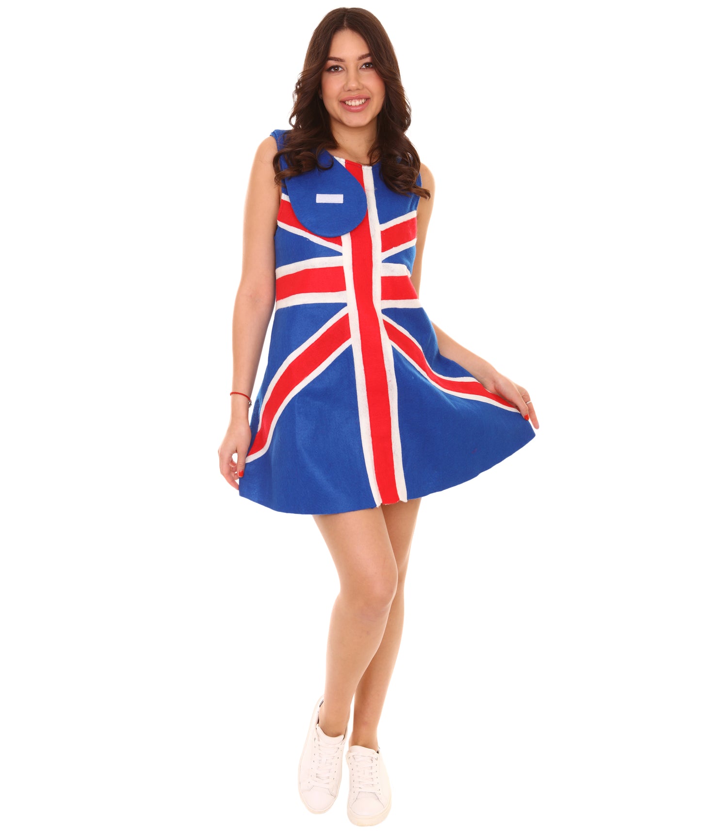 大人向け女性用 JCO-191 イギリス フラッグ トロールズ ドレス コスチューム パトリオティック コスプレ コスチューム