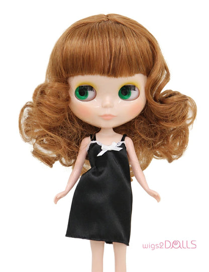 Wigs2you B-180 ドールウィッグ ブライス Blythe ミディアム ボブ 前髪ぱっつん ボリューム ラッシュブラウン 18cm 日本製高級ファイバー 非耐熱 撮影用