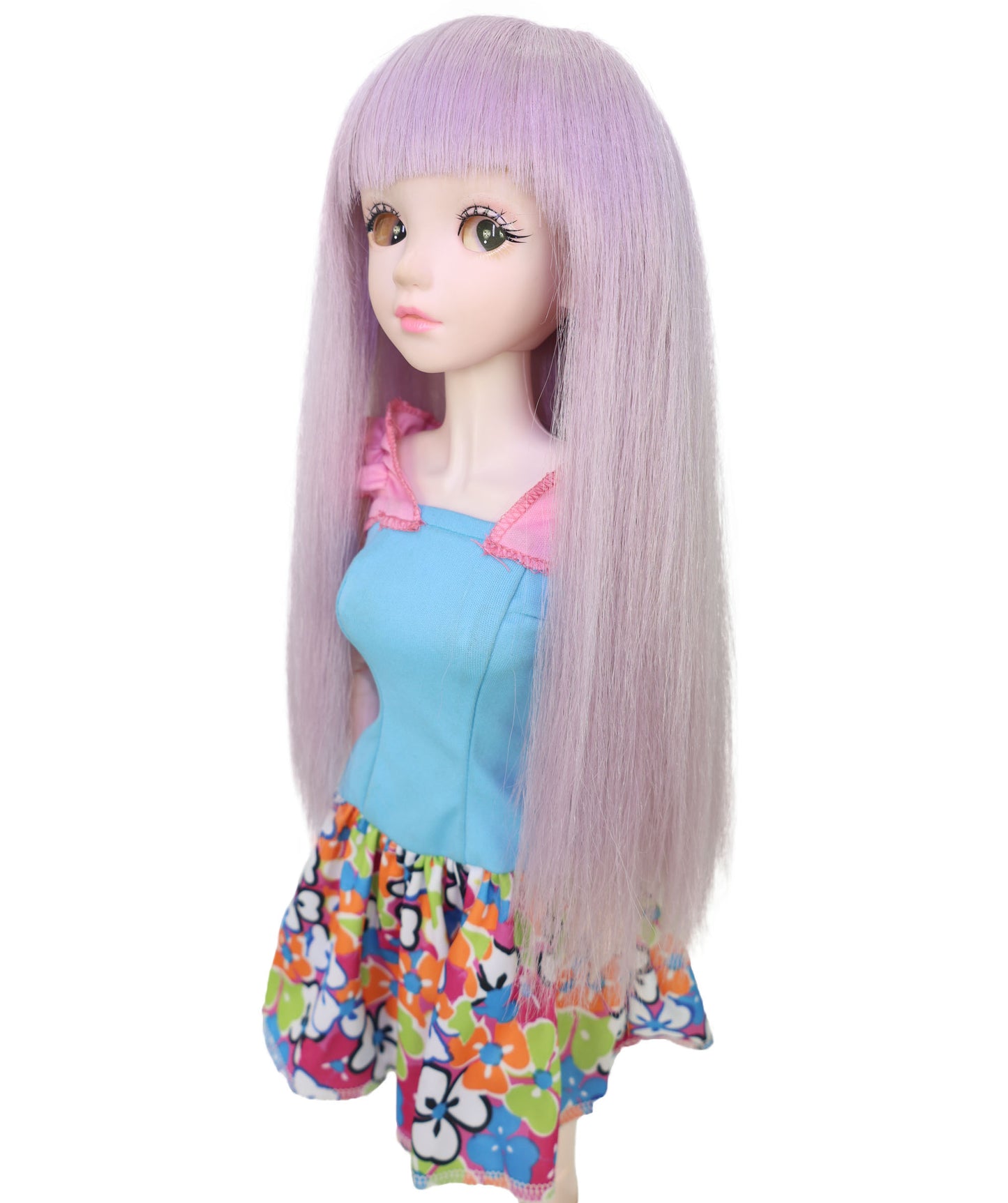 Wigs2you- B-206 ウィッグ _ 耐熱パステルピンク 13インチ レギュラー