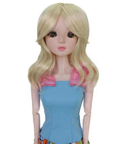 Wigs2you B-233 ブロンドのカーリーショートドールウィッグ - コスプレドール用軽量7インチ合成ヘアピース