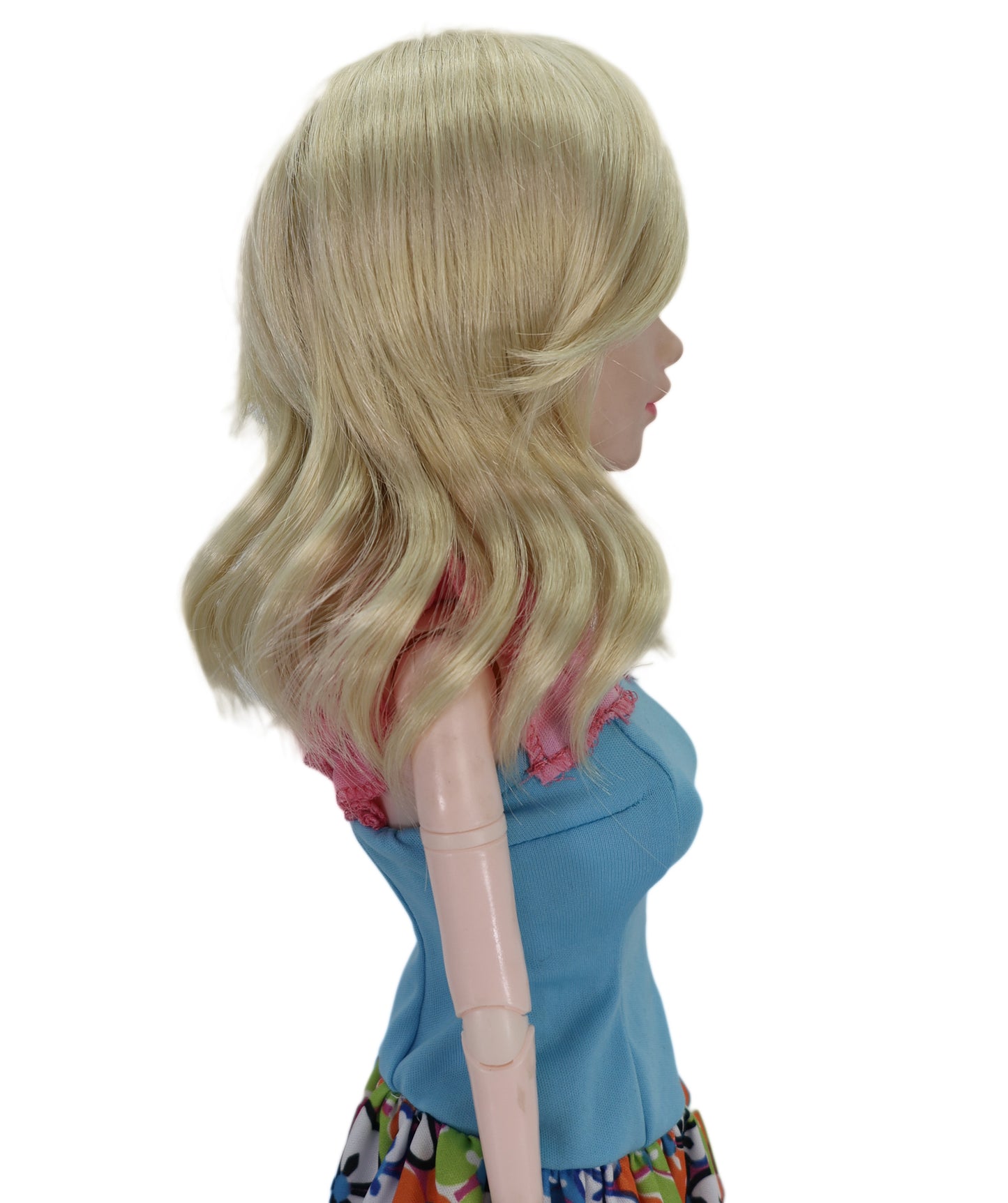 Wigs2you B-233 ブロンドのカーリーショートドールウィッグ - コスプレドール用軽量7インチ合成ヘアピース