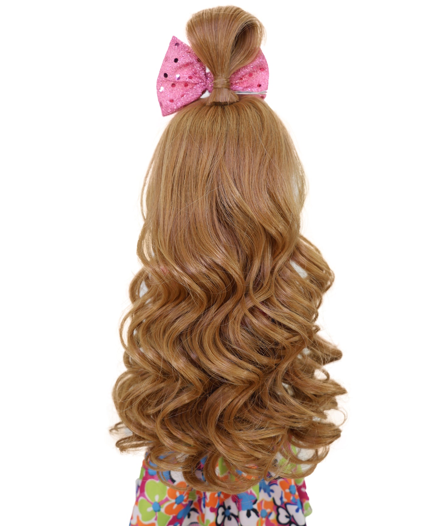 Wigs2you B-234 コッパーブロンド プレイドール用ウィッグ - 14インチ ロングカーリーヘア トップバンス＆バンズ付き - ハロウィンやドールコスプレに最適