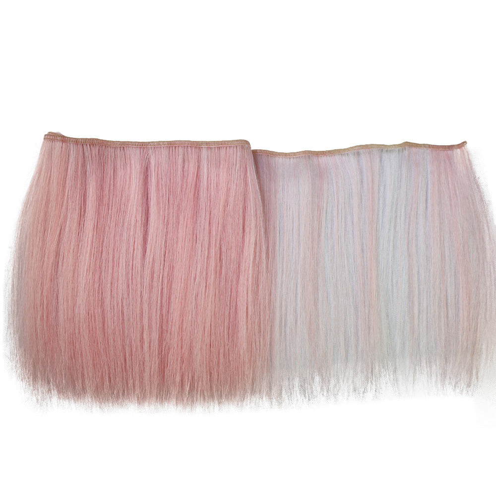 Wigs2you B-239 ドールヘアウィッグ 6インチ ヘアウェフト ストレート 合成繊維 カラーバリエーション BJDドール用 耐熱ファイバー ドール用ヘアパーツ アレンジ