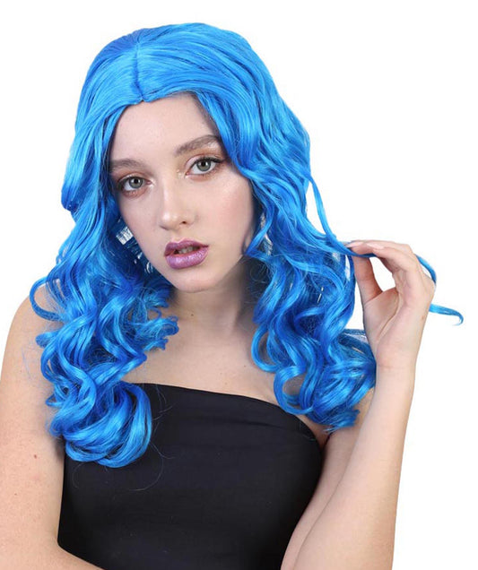 Wigs2you ハロウィンパーティープレミアム レディース H-1087 アリスウィッグ 鏡の国のアリス ロイヤルブルー色