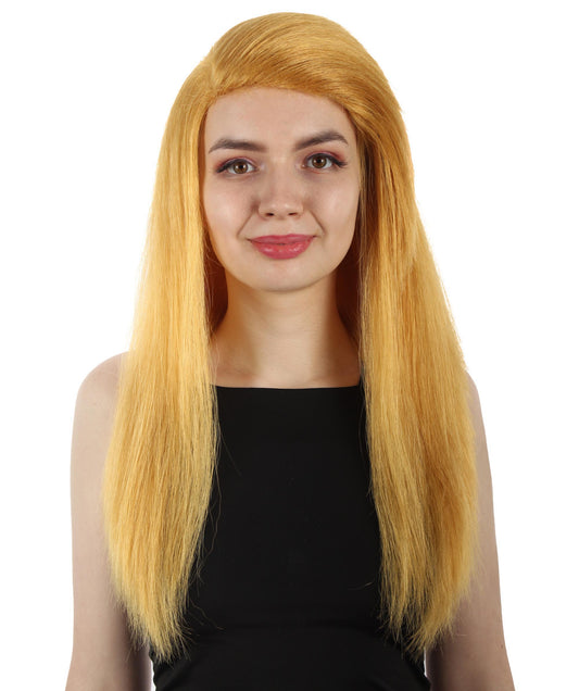 女性用ロングストレートサイドパートコスプレウィッグ ゴールド H-5220_6 ファンシースタイル プレミアムハロウィンパーティーウィッグコレクション
