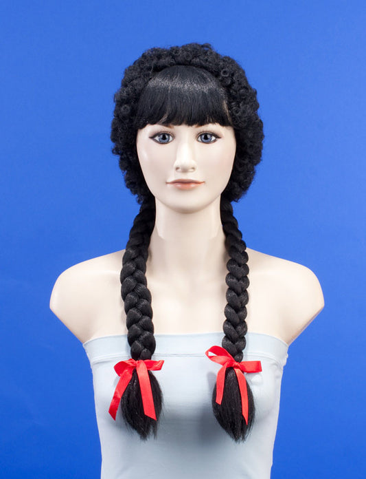 ハロウィンパーティープレミアムレディース H-253 ハローブラック ファンシーキャラクターファッションウィッグ ソフト合成繊維