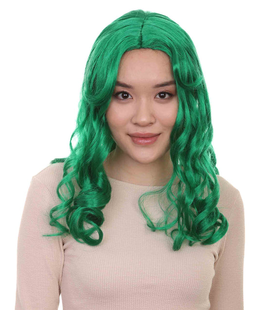Wigs2you ハロウィンパーティー プレミアム レディース H-1086 アリスウィッグ 鏡の国のアリス ダークグリーン色