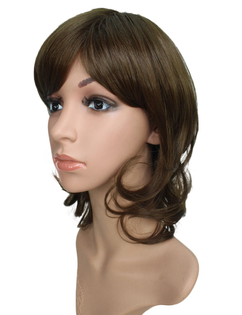 耐熱商品 | ミディアムウィッグ | エアリーカールで女子力UPする人気スタイル | アレンジ自由 | ウィッグネット付き W-160
