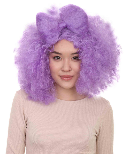 Wigs2you ハロウィン パーティー プレミアム レディース H-1243 着けやすい 快適なフィット感 ライラック アフロ スモール ボウウィッグ