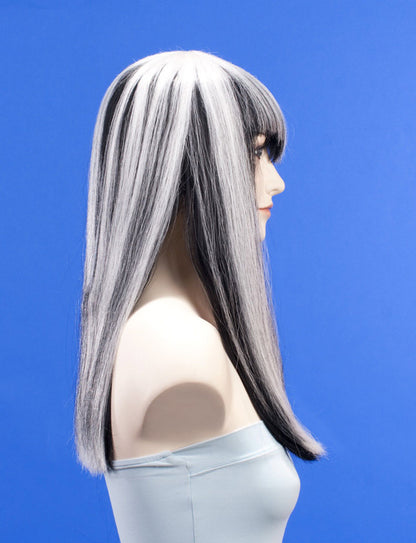 ハロウィンパーティープレミアムレディース H-187 ジェットブラック 蓄光 ファンシーキャラクターファッションウィッグ ソフト合成繊維