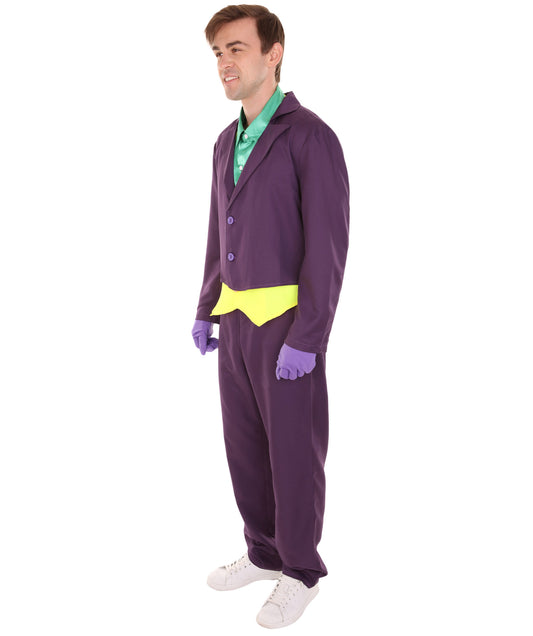 男性 JCP-131 のデラックスクラウンパープルスーツコスチューム マルチカラーハロウィンコスチューム