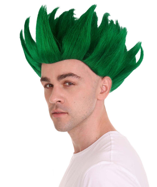 Wigs2you ハロウィンパーティープレミアム メンズ H-644 グリーンカラー スパイクウィッグ