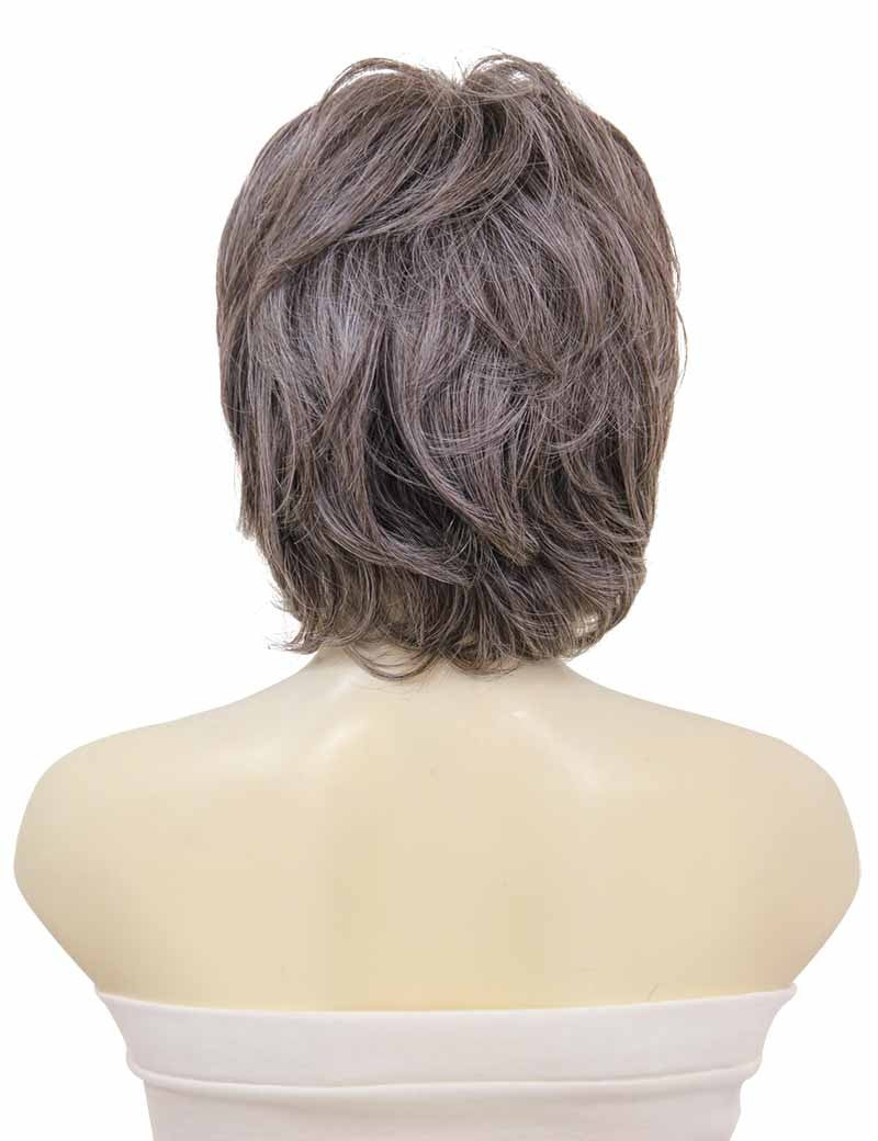 人毛ミックス | モノスキン半手植えの高品質ウィッグ | 医療用上品なショートスタイル | ウィッグネット付き HTBP-003