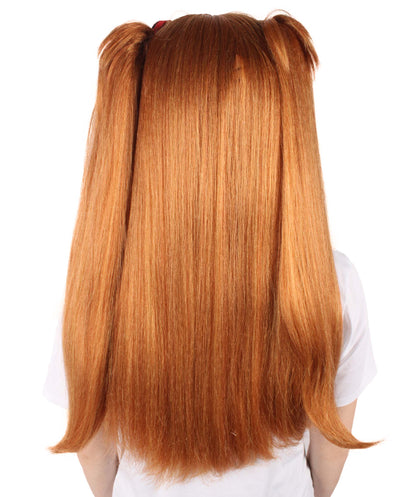 Wigs2you H-6910 大人女性用アニメ主人公ダブルポニーテールブラウンウィッグ｜コスプレに最適｜難燃性合成繊維