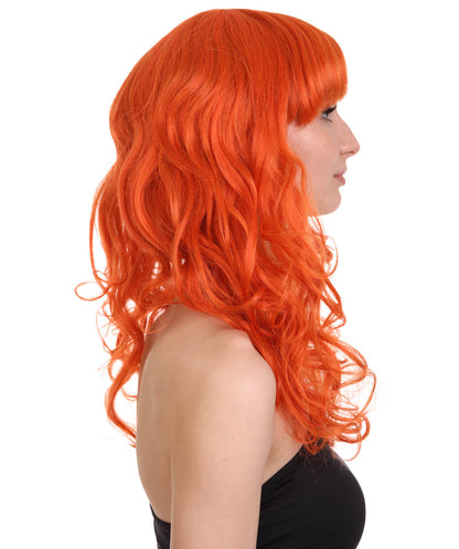 Wigs2you ハロウィンパーティー プレミアム レディース H-997 着用しやすい ベラウィッグ オレンジ色