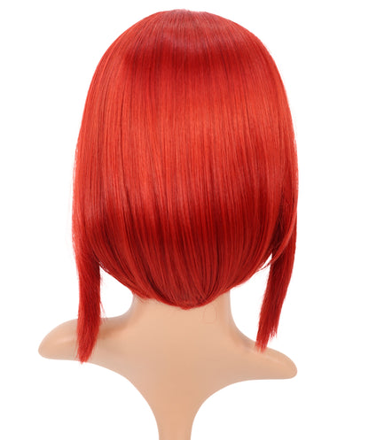 Wigs2you C-108 コスプレウィッグ チェリーレッド ショートボブ フルバングス 12.5インチ 人工毛 女性用