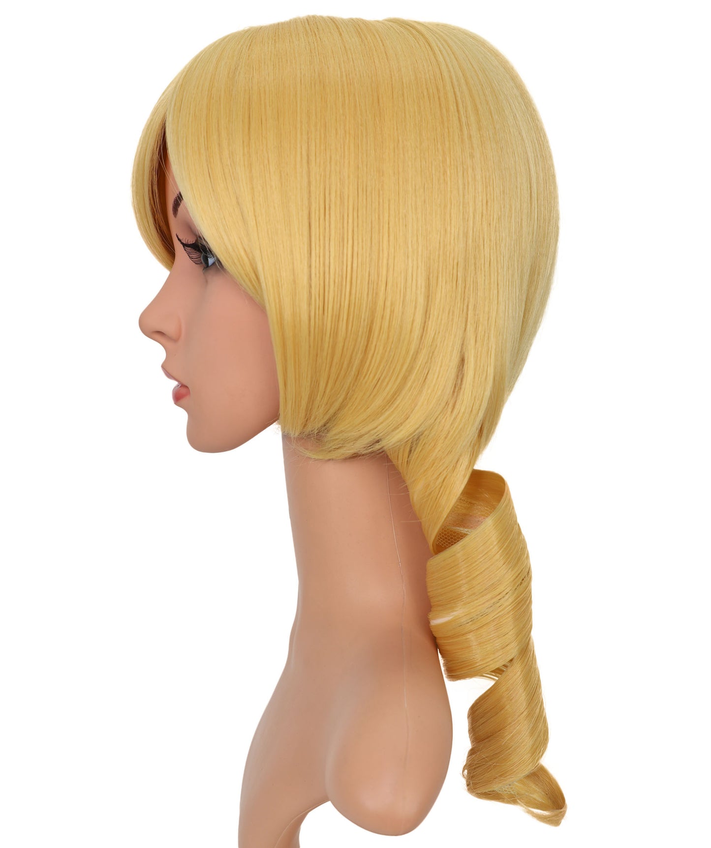 Wigs2you C-109 コスプレウィッグ ブロンドツインテール サイドバング付き 16インチ 人工毛 女性用