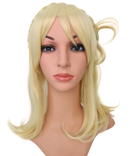 Wigs2you C-110 コスプレウィッグ ブロンドストレート ミディアムレングス サイドカール 16インチ 女性用