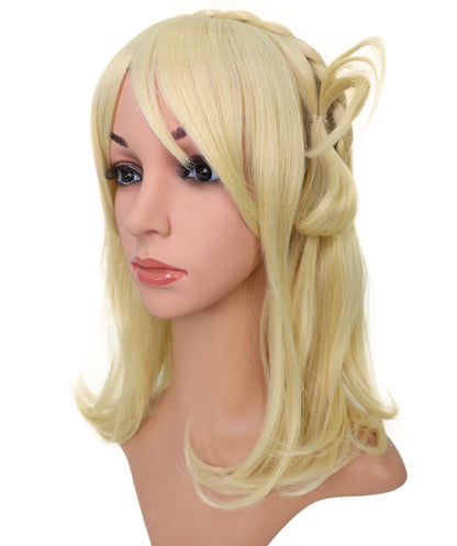 Wigs2you C-110 コスプレウィッグ ブロンドストレート ミディアムレングス サイドカール 16インチ 女性用
