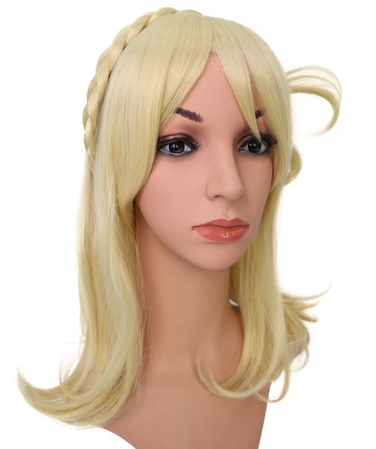 Wigs2you C-110 コスプレウィッグ ブロンドストレート ミディアムレングス サイドカール 16インチ 女性用