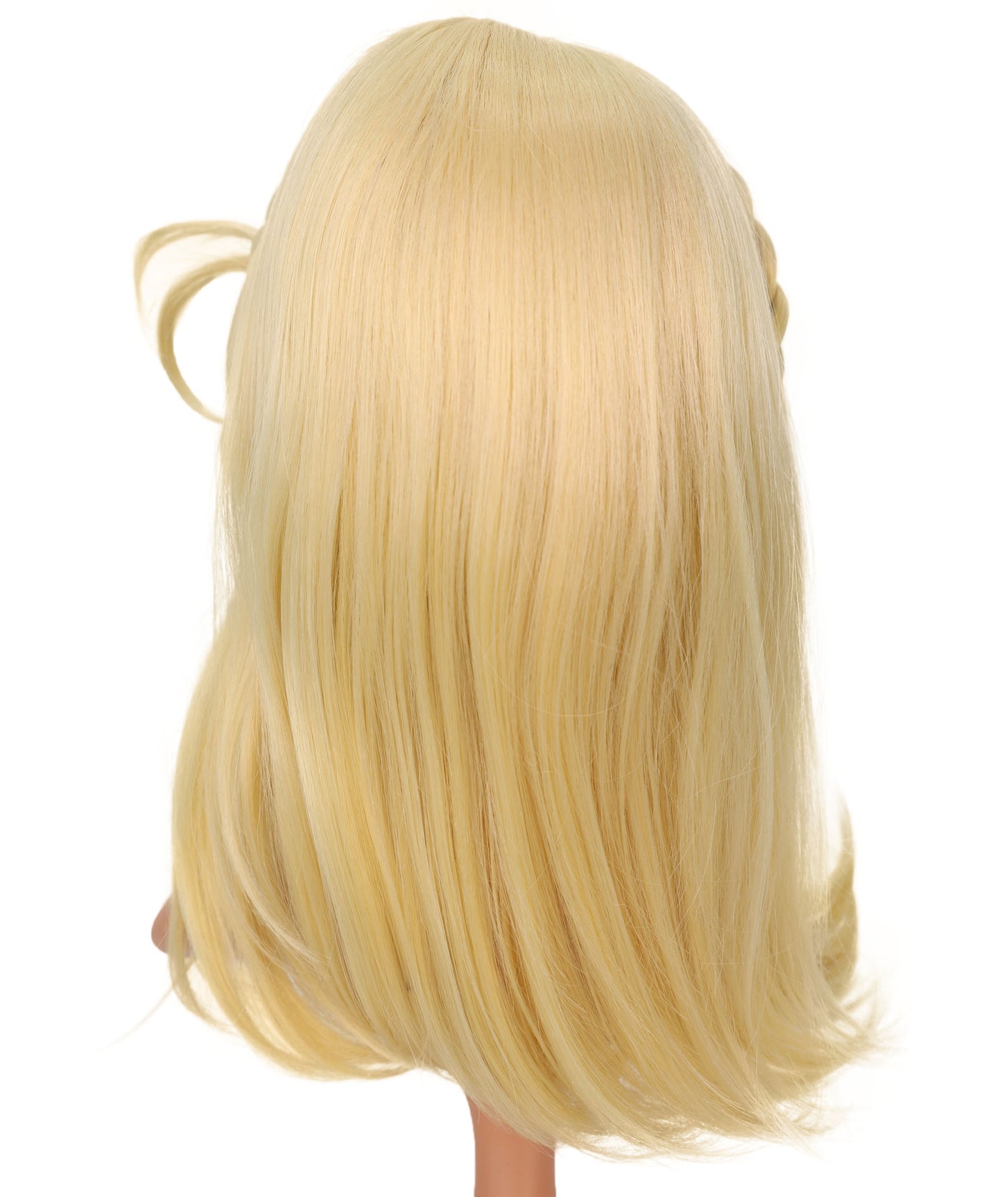 Wigs2you C-110 コスプレウィッグ ブロンドストレート ミディアムレングス サイドカール 16インチ 女性用