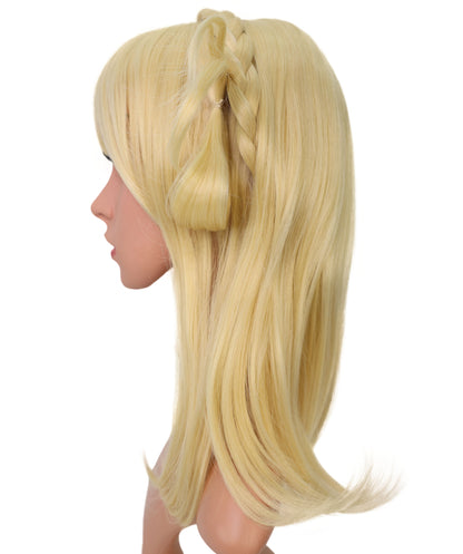 Wigs2you C-110 コスプレウィッグ ブロンドストレート ミディアムレングス サイドカール 16インチ 女性用