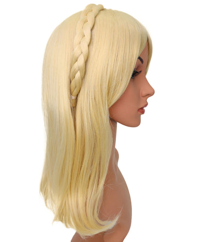 Wigs2you C-110 コスプレウィッグ ブロンドストレート ミディアムレングス サイドカール 16インチ 女性用