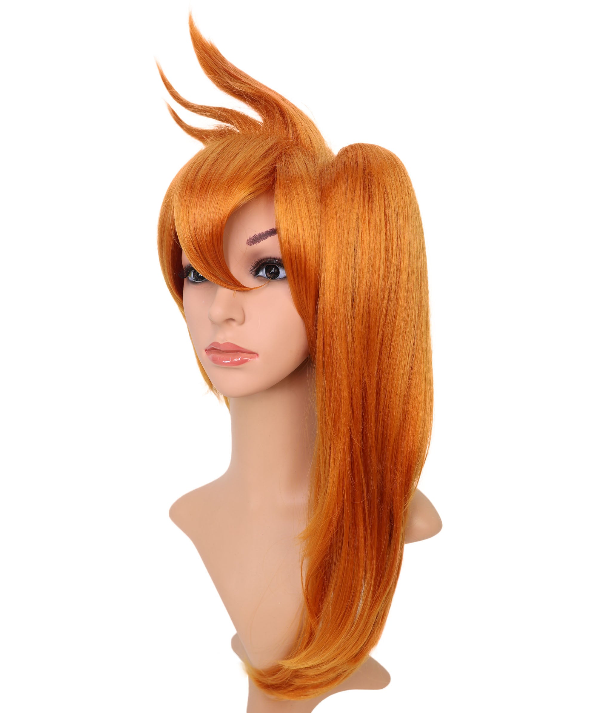 アイシードール カスタム　『陽燦燦』太陽 オレンジウェーブヘア　ツインテール Wigs2you C-111 コスプレウィッグ アンバー ハイポニーテール