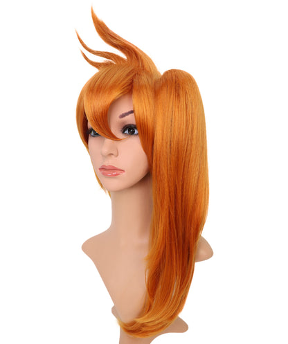 Wigs2you C-111 コスプレウィッグ アンバー ハイポニーテール スパイキーバングス | 女性用 12インチ ストレートヘア