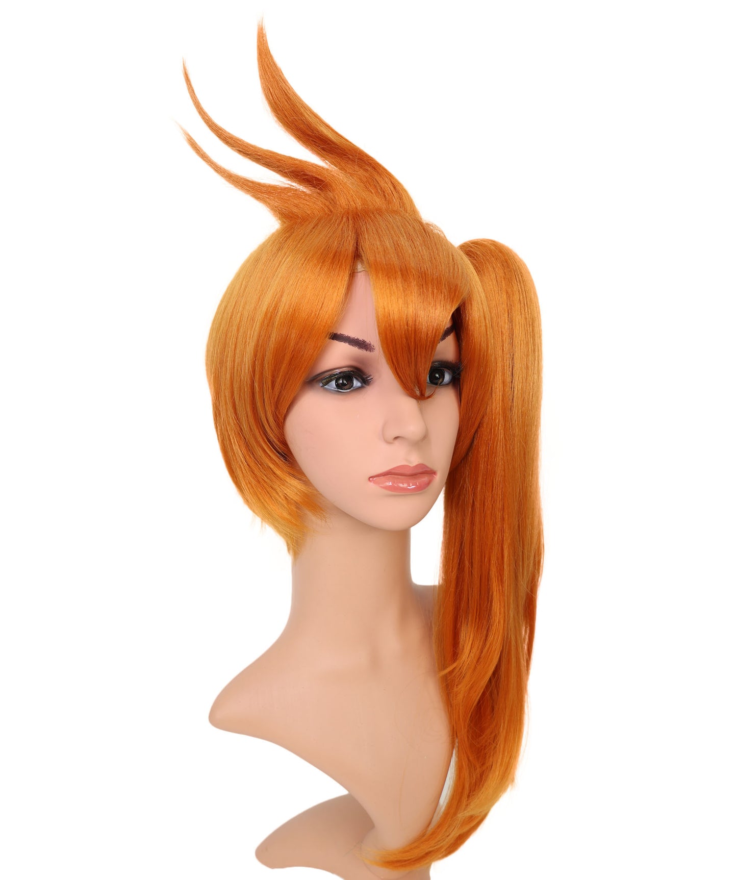 Wigs2you C-111 コスプレウィッグ アンバー ハイポニーテール スパイキーバングス | 女性用 12インチ ストレートヘア