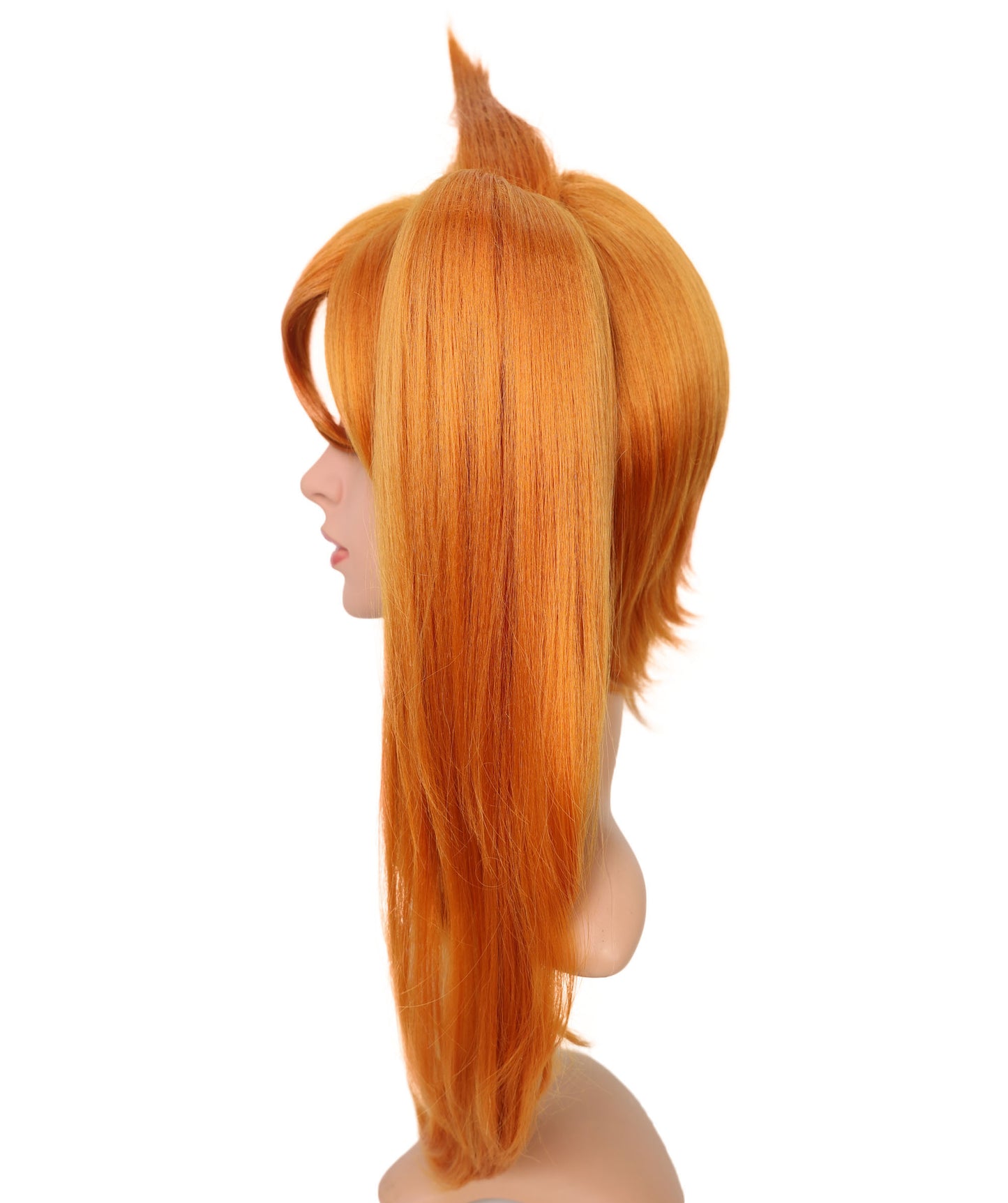 Wigs2you C-111 コスプレウィッグ アンバー ハイポニーテール スパイキーバングス | 女性用 12インチ ストレートヘア